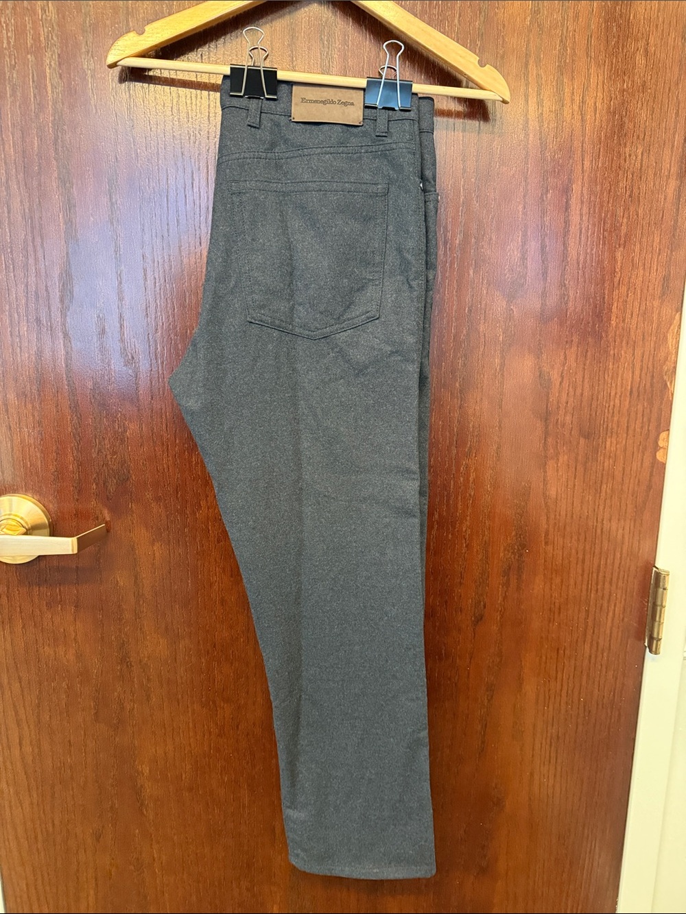 Ermenegildo Zegna Men's Charcoal Gray Dress Trousers  35x30